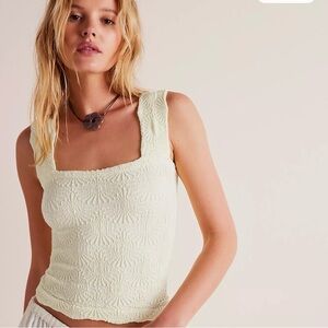 NWT Free People Love Letter Cami M/L Ivory